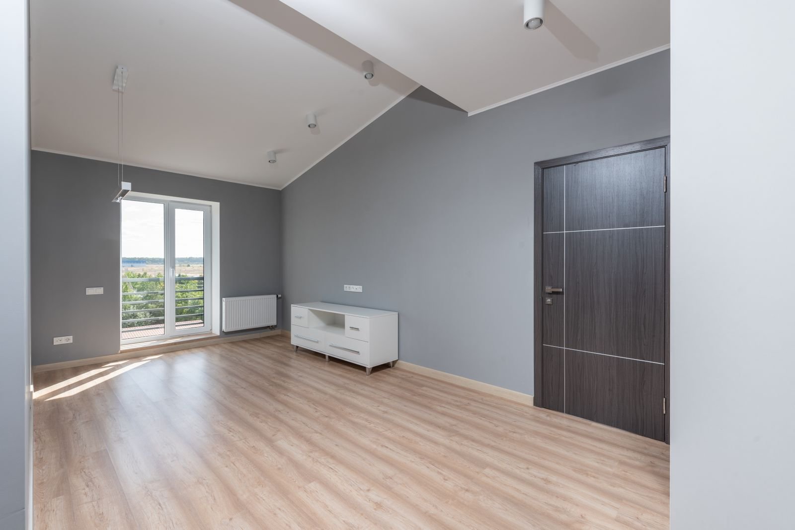 Cleaner preparing an empty rental property for new occupants